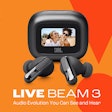 JBL Live Beam 3 - Slim, sleek, and impossibly modern earbuds and Smart Charging Case - Audio Evolution You Can See and Hear