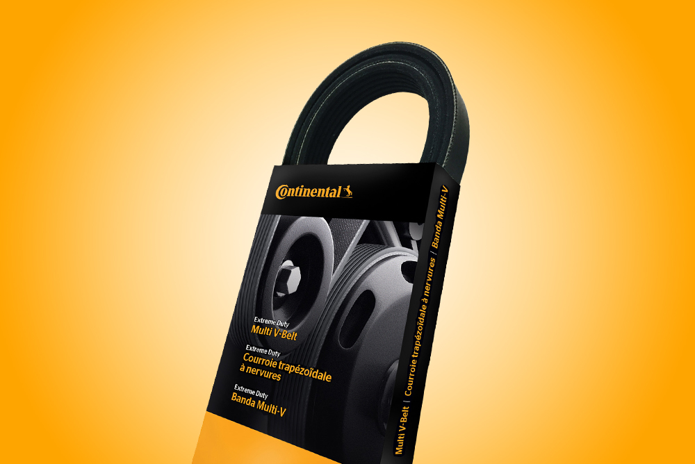 Continental Extreme Duty Multi V-Belts designed for extreme temps and abrasion resistance.