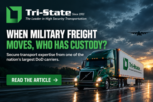 When military freight moves, who has custody?
